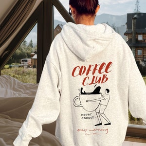 Coffee Club Sweatshirt,Slow Morning Coffee Club,Coffee Lovers Gift ,Aesthetic Coffee Hoodie,Sunday Funday Sweatshirt,Drinking Hoodie