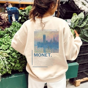 Claude Monet Sweatshirt,Monet Crewneck,Art Sweatshirt ,Monet The Houses of Parliament ,Famous Art Print,Gift for Artists,Artsy Sweater