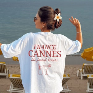 Cannes T Shirt,France Shirt, Cote D'azur Shirt, French Riviera, France Souvenir,Europe Trip, France Traveller Gift