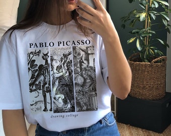 Pablo Picasso T-Shirt: Art Collage Clothing-Comfort Colors Picasso Tee