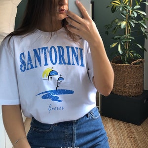 Santorini Greece T-Shirt, Greek Clothes, Greece Vacation, Santorini Greece Travle, Unisex Greece