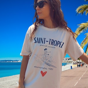 Saint-Tropez T Shirt,France Shirt, Cote D&#39;azur Saint-Tropez T Shirt,French Riviera,France Souvenir,Europe Trip,France Traveller Gift