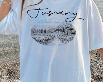 Tuscany Vineyard T-Shirt: Italian Landscape Travel Tee