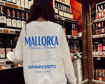 Mallorca Sweatshirt, Spain Sweatshirt, Mallorca Lovers Sweater, Mallorca Souvenir ,Spain Traveller Gift, Mediterranean Sea