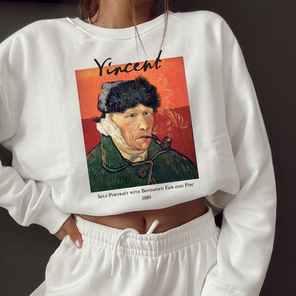 Vincent Van Gogh Sweatshirt,Van Gogh Self Portrait,Art Sweatshirt,Aesthetic Art Crewneck, Fine Art Clothing,Artsy Sweater, Artist Gift