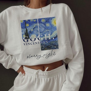 Van Gogh Starry Night Sweatshirt,Van Gogh Sweatshirt ,Aesthetic Art Sweater, Fine Art Sweatshirt,Starry Night Sweater,Art Hoodie