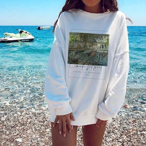 Claude Monet Bathers at La Grenouillère Sweatshirt, Art Sweatshirt, Monet Crewneck, Aesthetic Art, Artsy Clothes, Fine Art Clothes