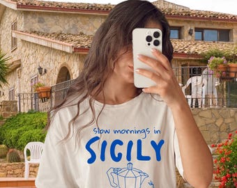 Sicily Espresso Club T-Shirt: Italian Vacation Shirt