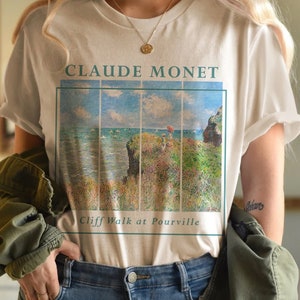 Claude Monet T-Shirt, Art T-Shirt, Cliff Walk at Pourville, Aesthetic Art Crewneck