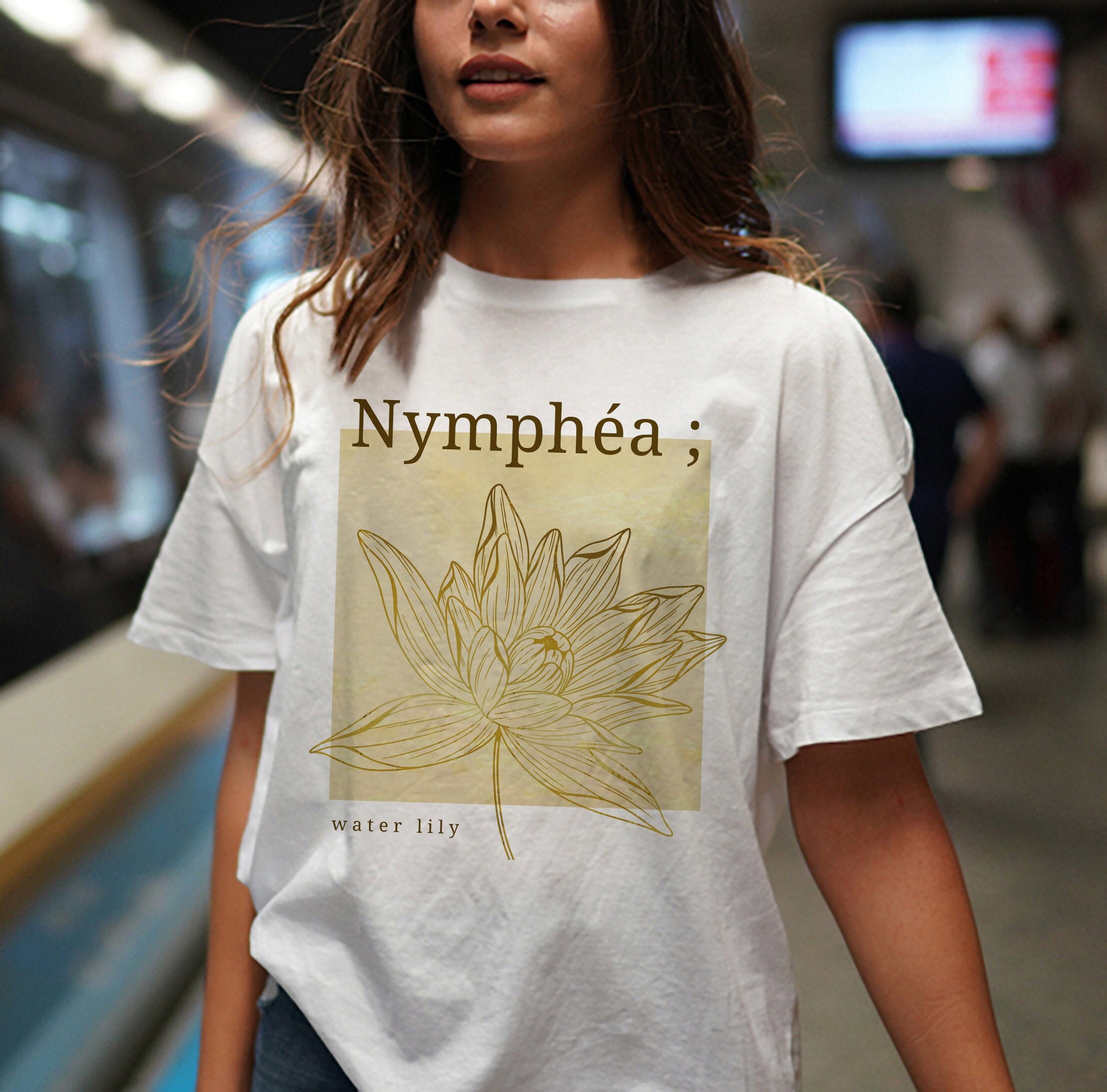 Water Lily Graphic Tee, Nymphéa, Monet Art Shirt - Etsy