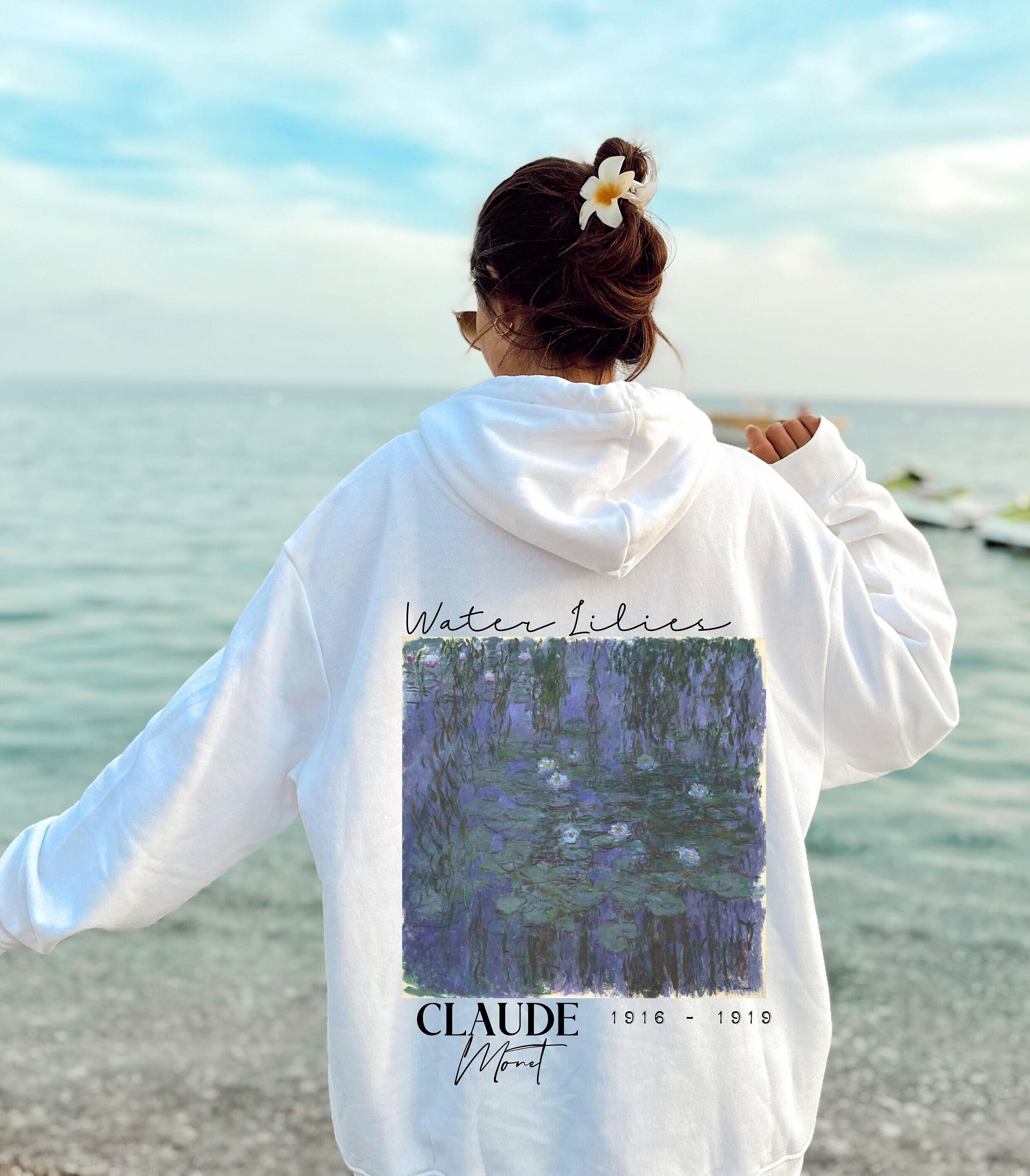 Claude Monet Water Lilies Sweater | Artistic Wearable Art