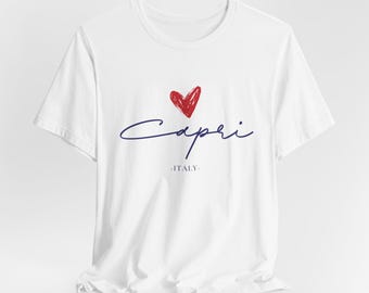 Capri Italy T-Shirt, Mediterranean Travel Tee