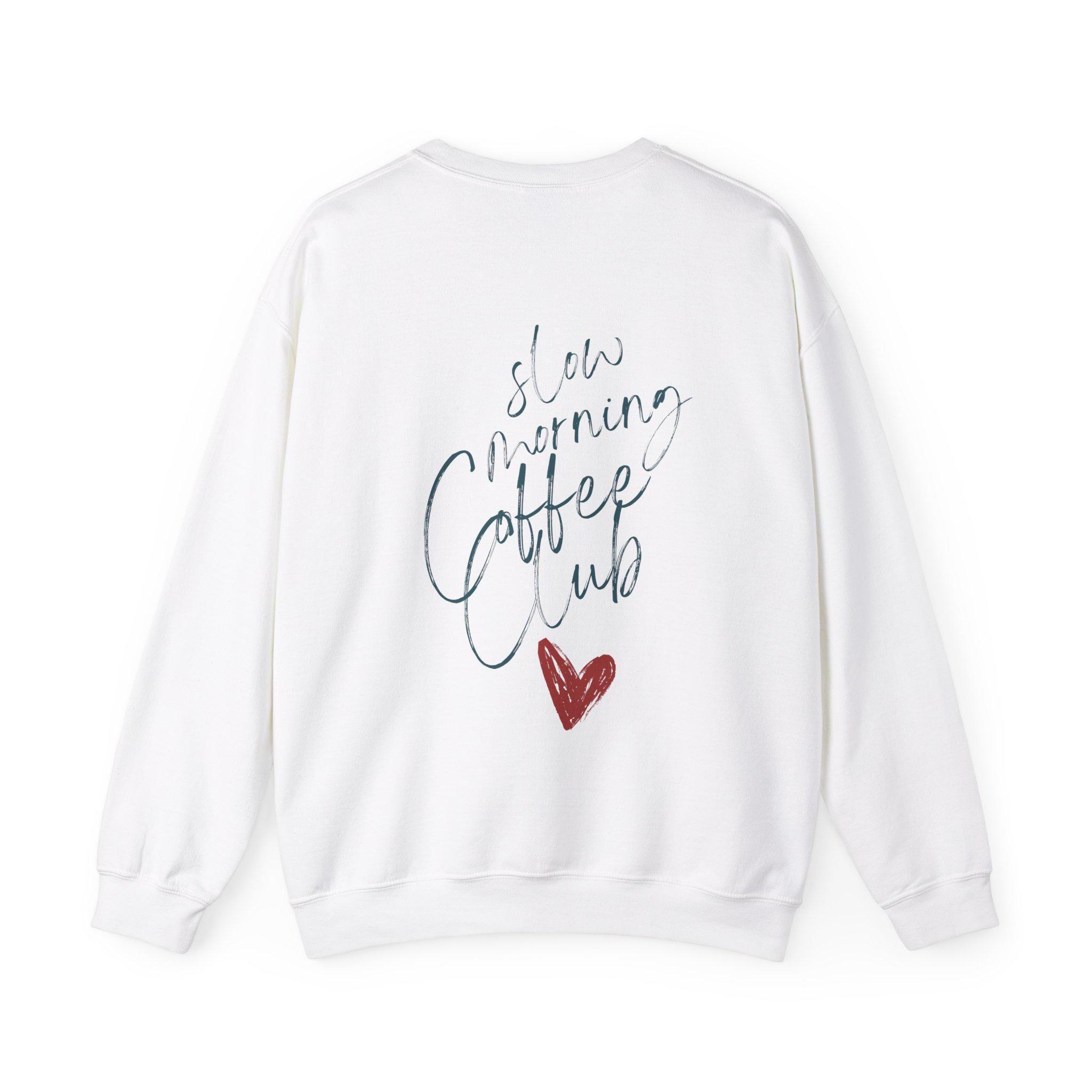 Slow Morning Coffee Club Crewneck Sweatshirt - Sunday Sweater - Etsy