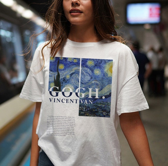Vincent Van Gogh Starry Night T-shirt: Gift for Artists-famous