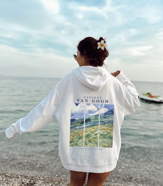 Van Gogh Hoodie Vincent Van Gogh Landscape From Saint remy van Gogh Sweatshirt art Sweatshirt art Crewneck art Hoodie artists Gitf Etsy