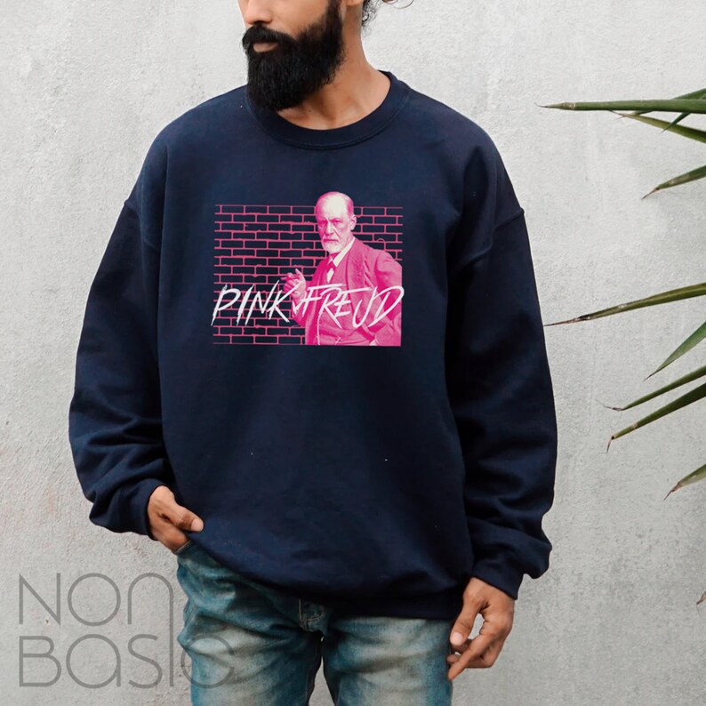 Pink Freud Sweatshirt: Funny Sigmund Freud Psychology Unisex Shirt image 4