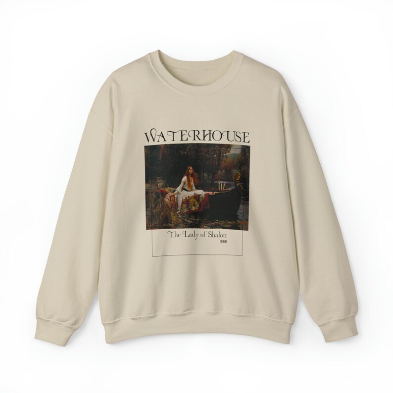 Lady of Shalott Sweatshirt: John William Waterhouse Romanticism Art image 3