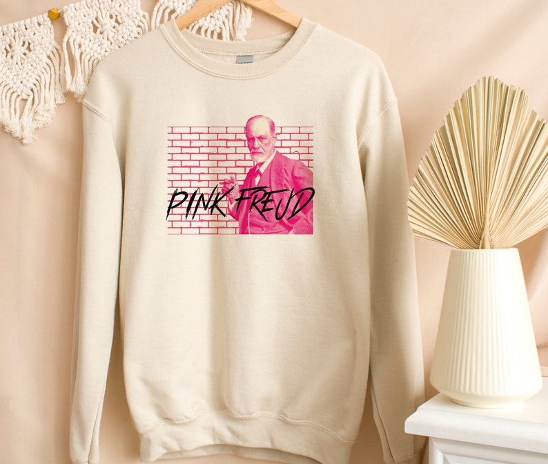 Pink Freud Sweatshirt: Funny Sigmund Freud Psychology Unisex Shirt image 6