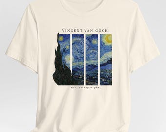 Van Gogh Starry Night Shirt - Vintage Art Graphic Tee - Etsy
