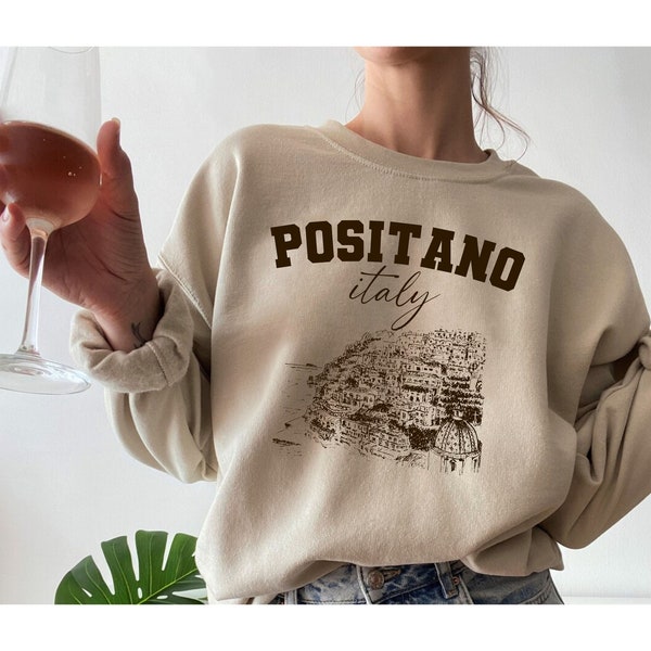 Positano Italy Sweatshirt,Amalfi Coast,Italy Vacation Crewneck,Vintage Travel Sweatshirt, Mediterranean Travel,Italy Vibes