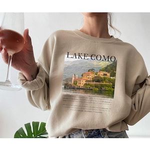 Lake Como Italy Sweatshirt , Italy Sweatshirt, Como Travel , Italy Trip , Aesthetic Crewneck ,Italy Clothes