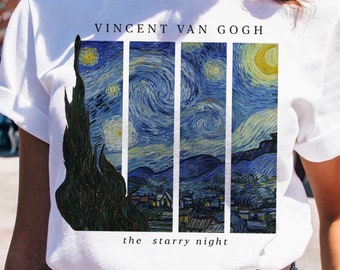 Van Gogh Starry Night Tshirt , Vincent Van Gogh , Aesthetic