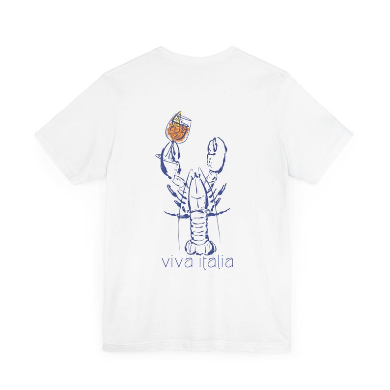 Viva Italia Aperol T-Shirt: Italian Food Print - Crab image 2