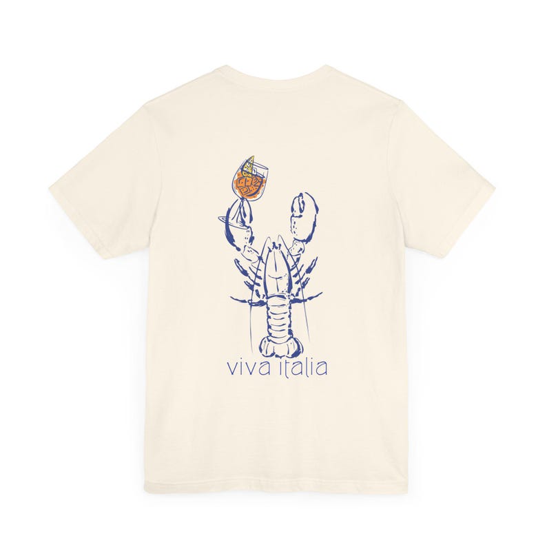 Viva Italia Aperol T-Shirt: Italian Food Print - Crab image 4