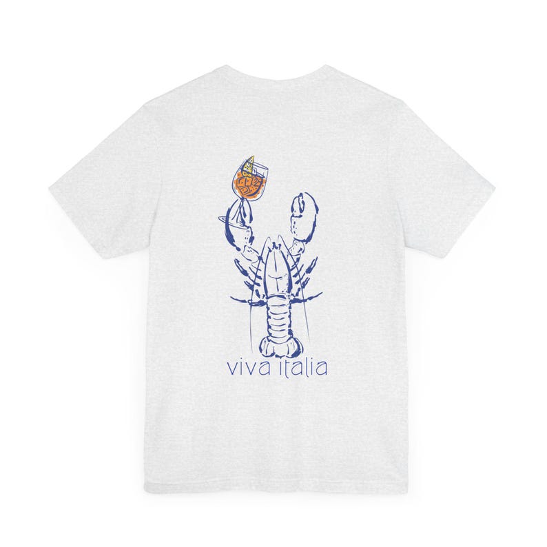 Viva Italia Aperol T-Shirt: Italian Food Print - Crab image 3