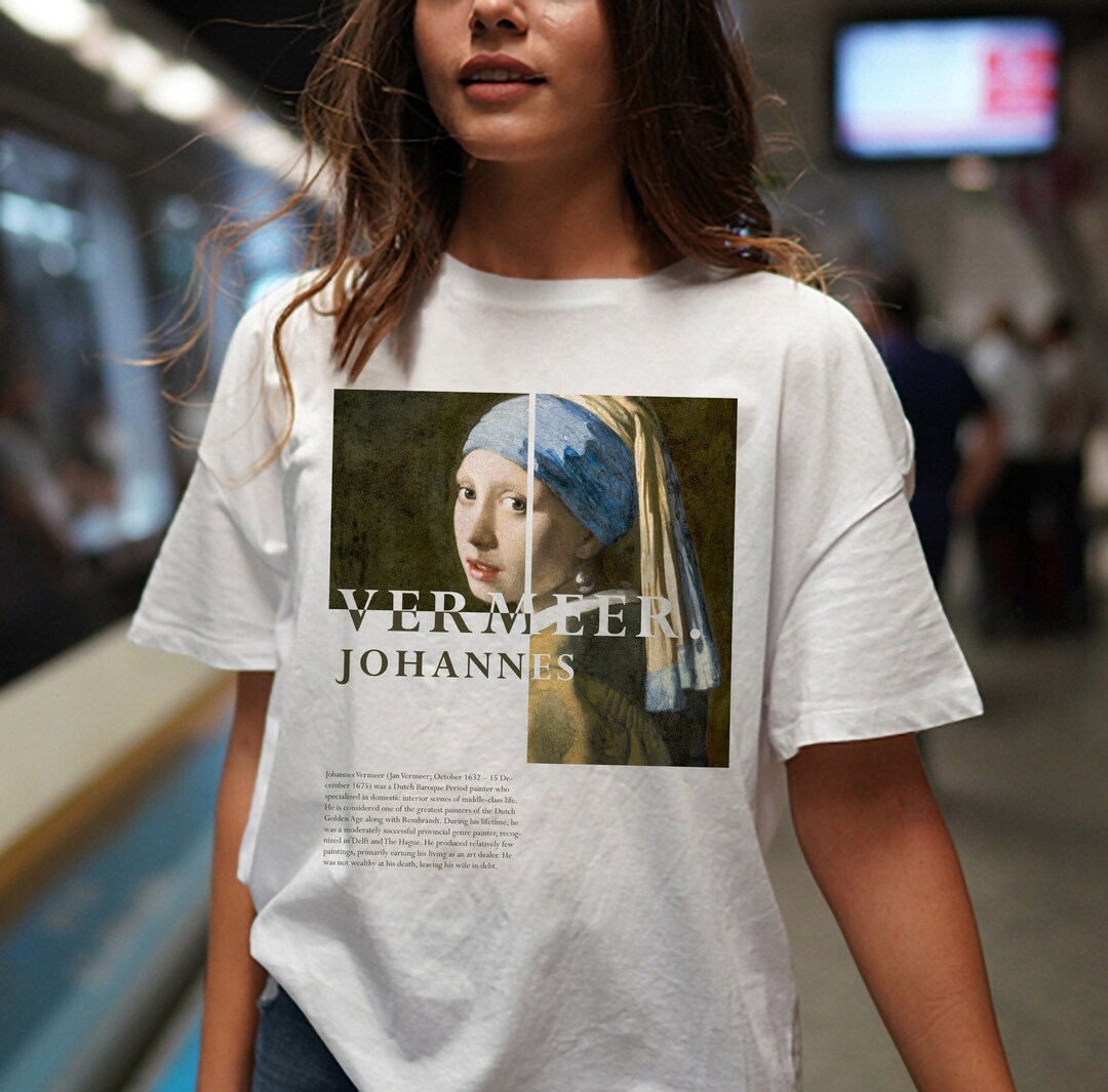 Johannes Vermeer Tshirt, Vermeer Tee, Girl With a Pearl Earring