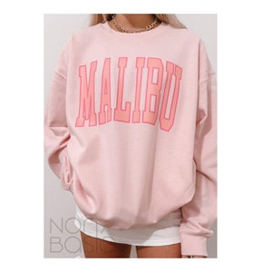 Malibu  Trendy Crewneck Preppy  Sweatshirt,  California Sweatshirt Trendy Clothes ,Girl Gifts ,Beach Sweatshirt Y2K ,VSCO,Graphic Tee