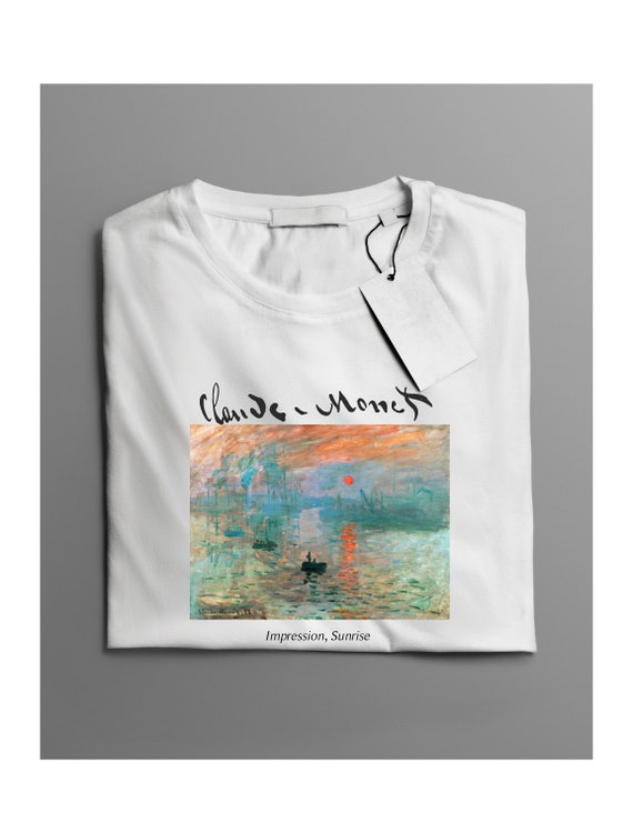 Monet Impression Sunrise T-shirt, Aesthetic Art Clothes, Claude 