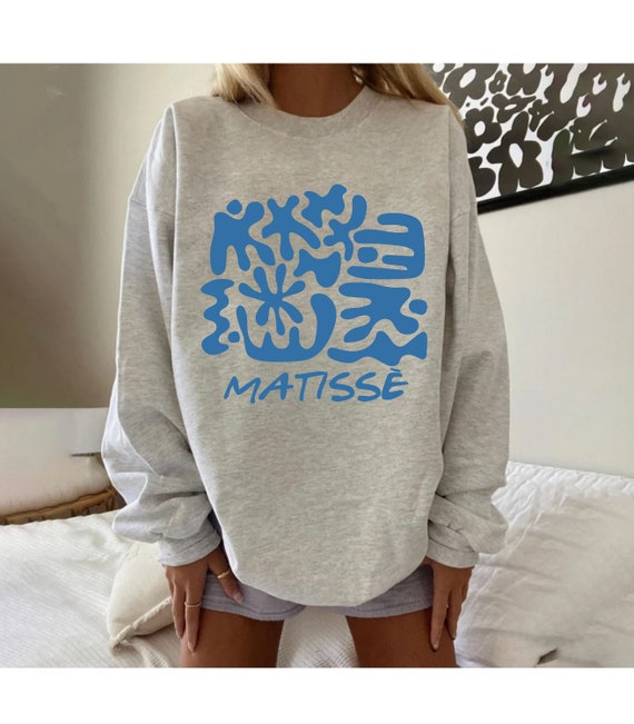 Henri Matisse Blue Abstract Sweatshirt Matisse Aesthetic Sweater Art Sweatshirt Matisse Squiggle Gift for Art Teacher art Clothing Etsy UK