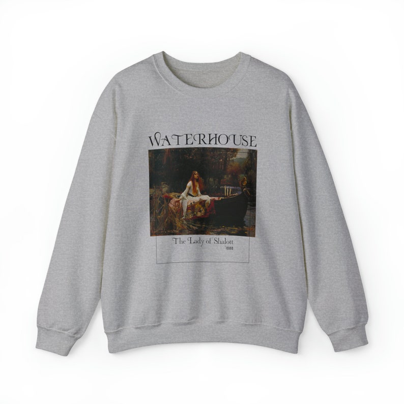 Lady of Shalott Sweatshirt: John William Waterhouse Romanticism Art image 4