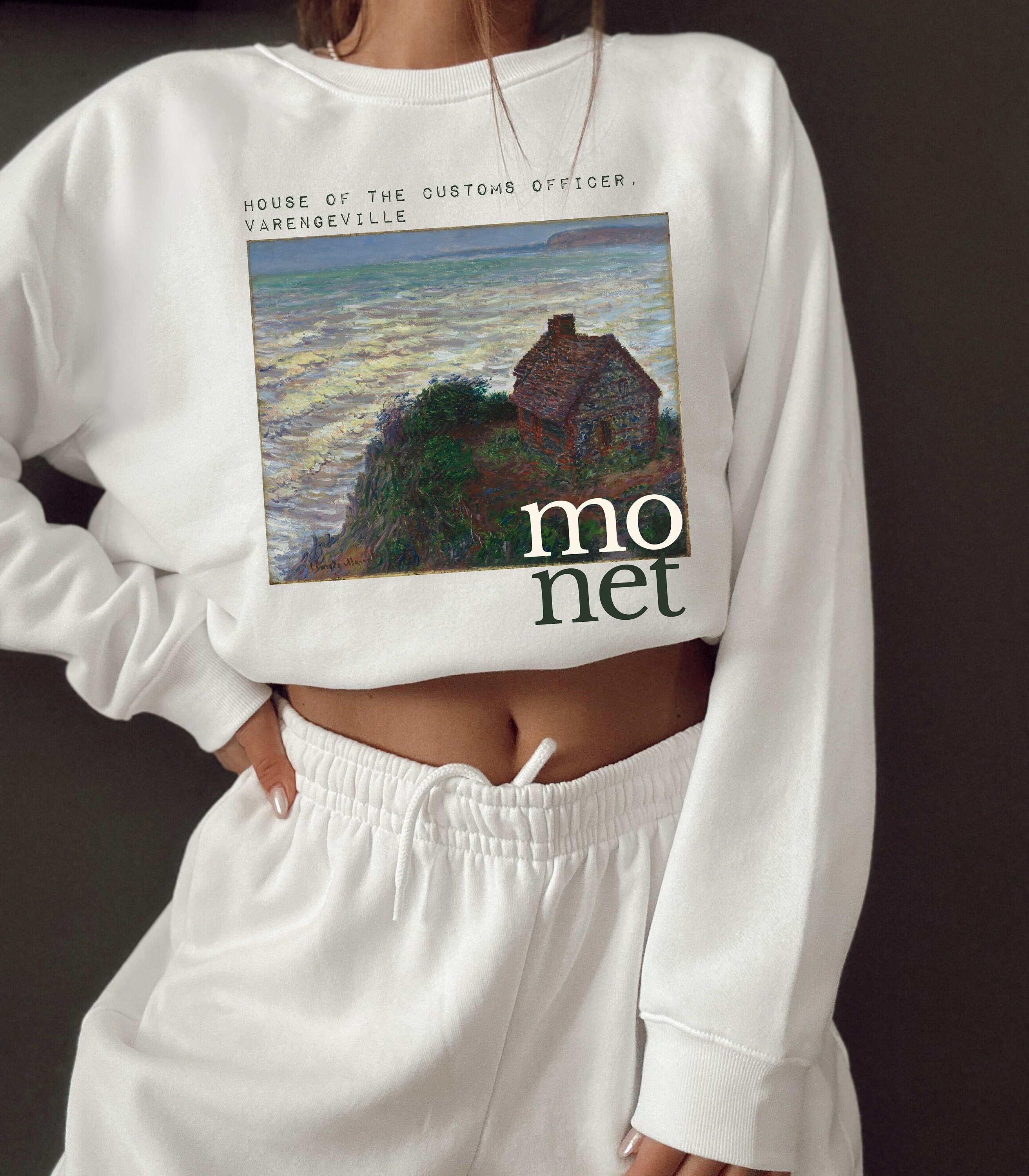 Claude Monet Sweatshirt,Monet House of the Customs Officer, Varengeville ,Art Sweatshirt,Art Crewneck, Aesthetic Art Sweater,Art Lovers Gift