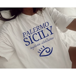 Palermo Italy T Shirt,Sicily Shirt,Italian Clothing,Italy Vacation Crewneck,Italian Gifts,Palermo Sicily Gift Tee,Sicily Crewneck