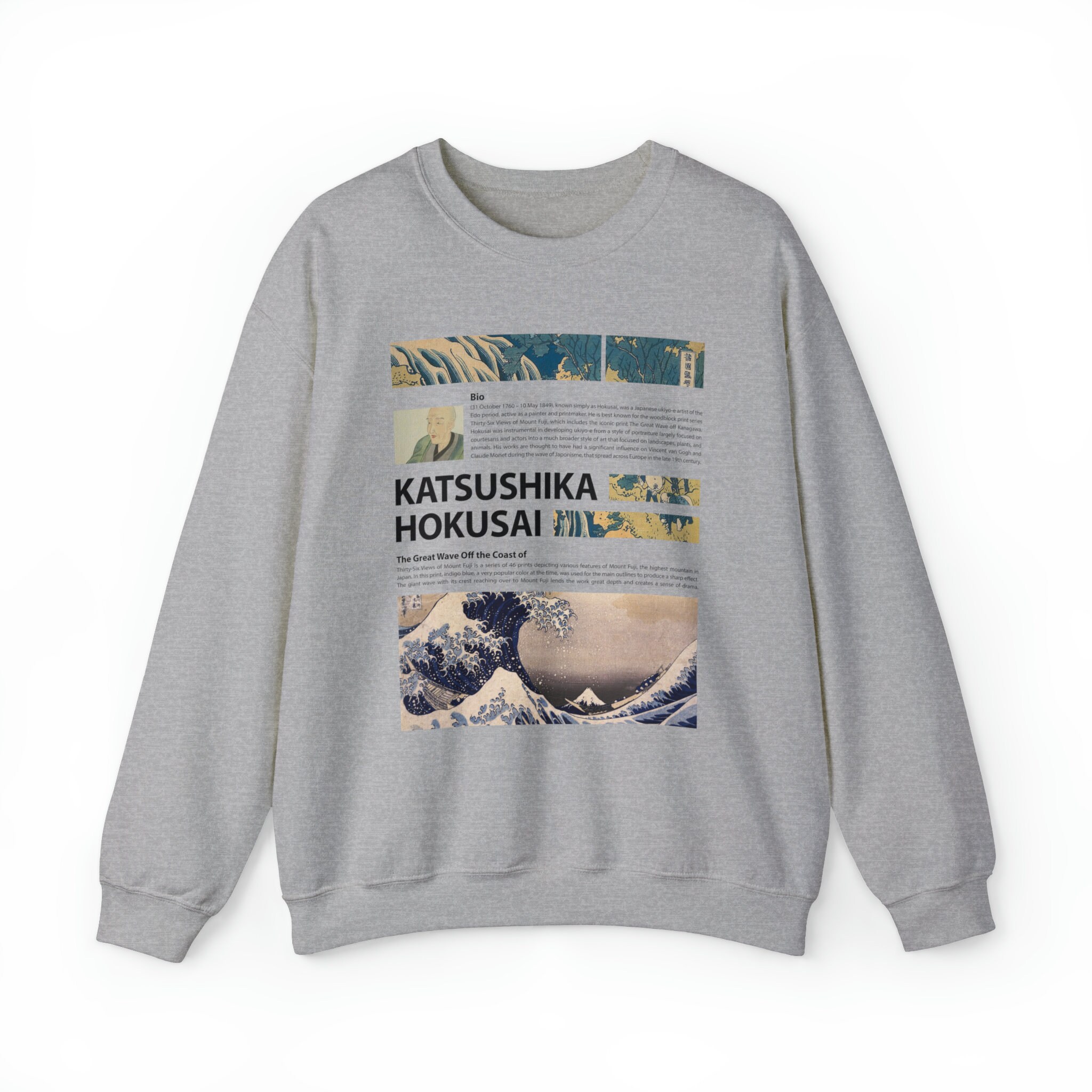 Katsushika Hokusai Sweatshirt, Under the Wave off Kanagawa