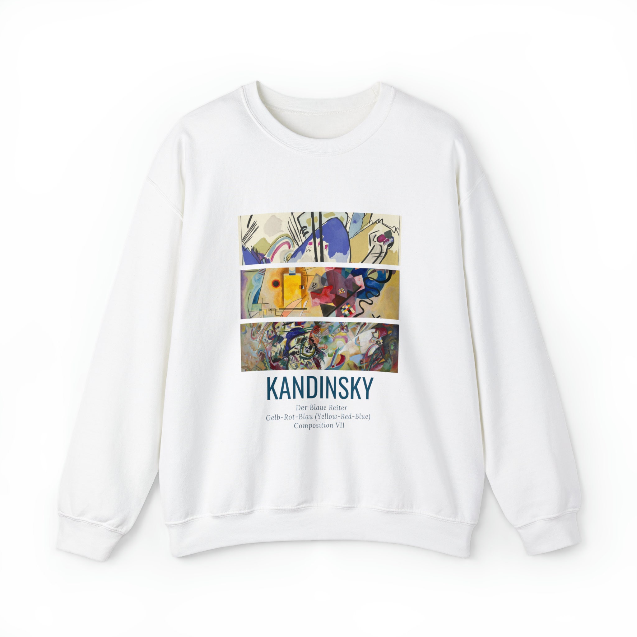 Sweatshirt Kandinsky Plusieurs Cercles (1926) - Design Art Abstrait - Coupe Classique - 241 G - Col Tissé