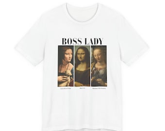 Custom Boss Lady Shirt: Mona Lisa  Collage Tee