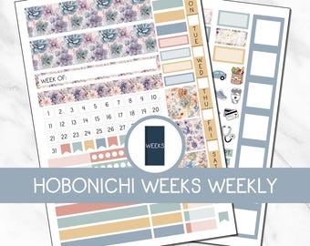 KIT 203 | Romantische Sukkulenten - Hobonichi Weeks Weekly | Digitaler Download | Jahr 2026