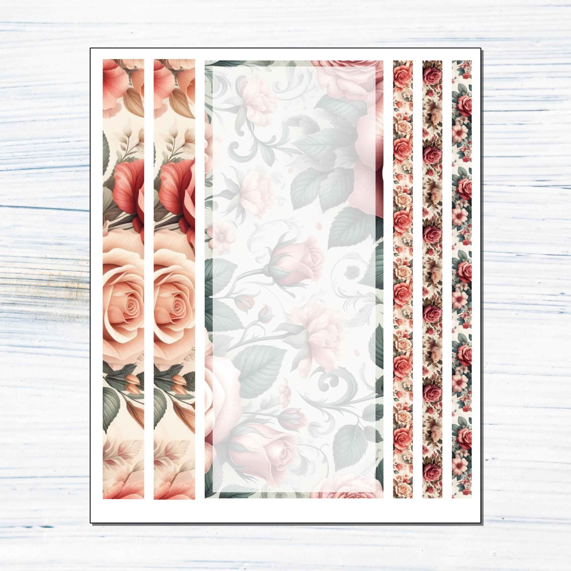 HP BIG Dashboard - June Roses Printable Dashboard Sticker Kit for Happy ...
