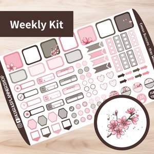 Cherry Blossoms - Hobonichi Weeks Printable Weekly Sticker Kit (CBWHW ...