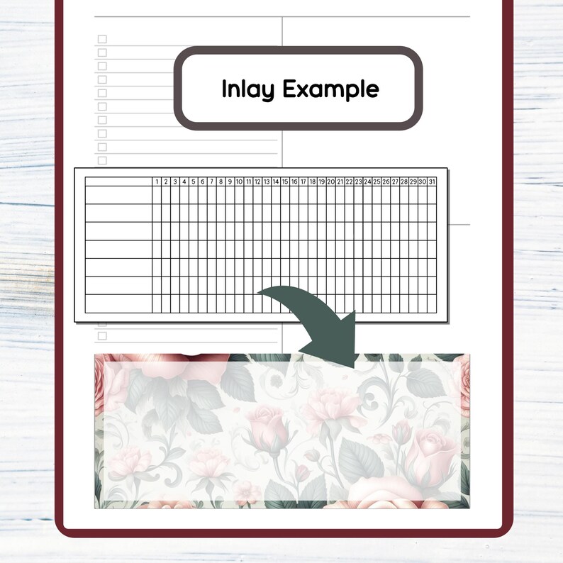 HP BIG Dashboard - June Roses Printable Dashboard Sticker Kit for Happy ...