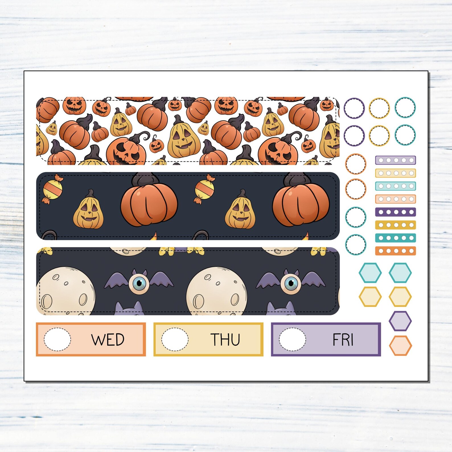 Hobonichi Cousin A5 Daily - Halloween Magic Printable Daily Sticker Kit ...