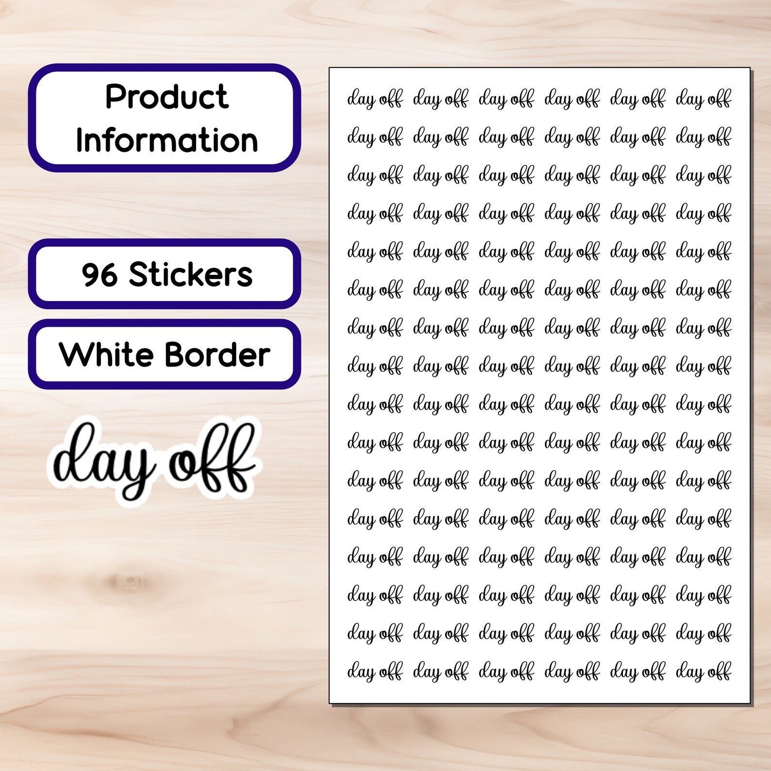 Day off Scripts - 96 Stickers - Instant Download - Etsy