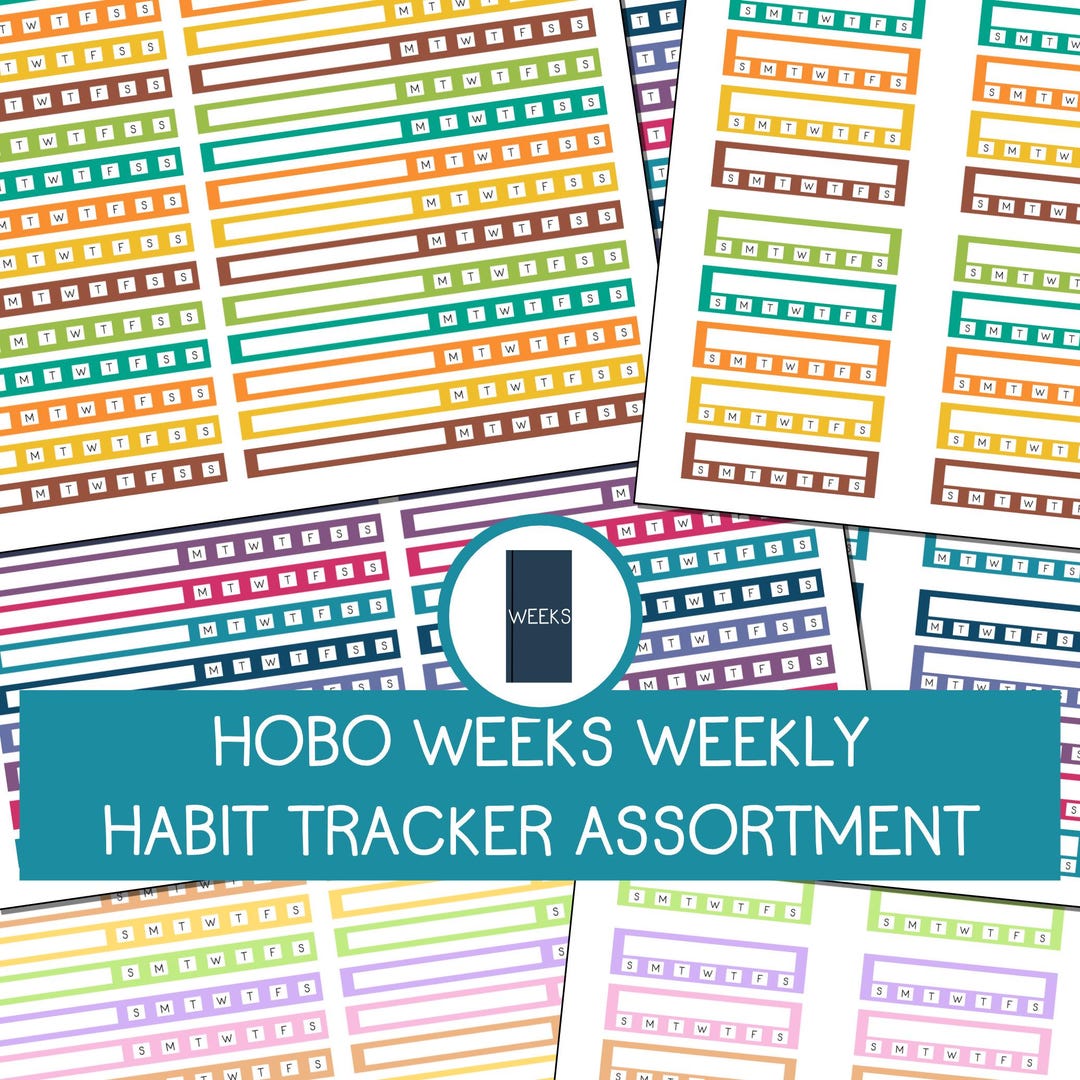 WEEKS | Habit Tracker Assortment - 1,530 Stickers - Hobonichi Weeks ...