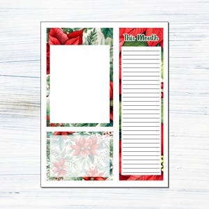 Mini Monthly - Poinsettias - Printable Monthly Sticker Kit for Laurel ...