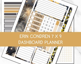 KIT 201 | New Year's Party - Erin Condren 7x9 Dashboard Planner | Digital Download | 2026