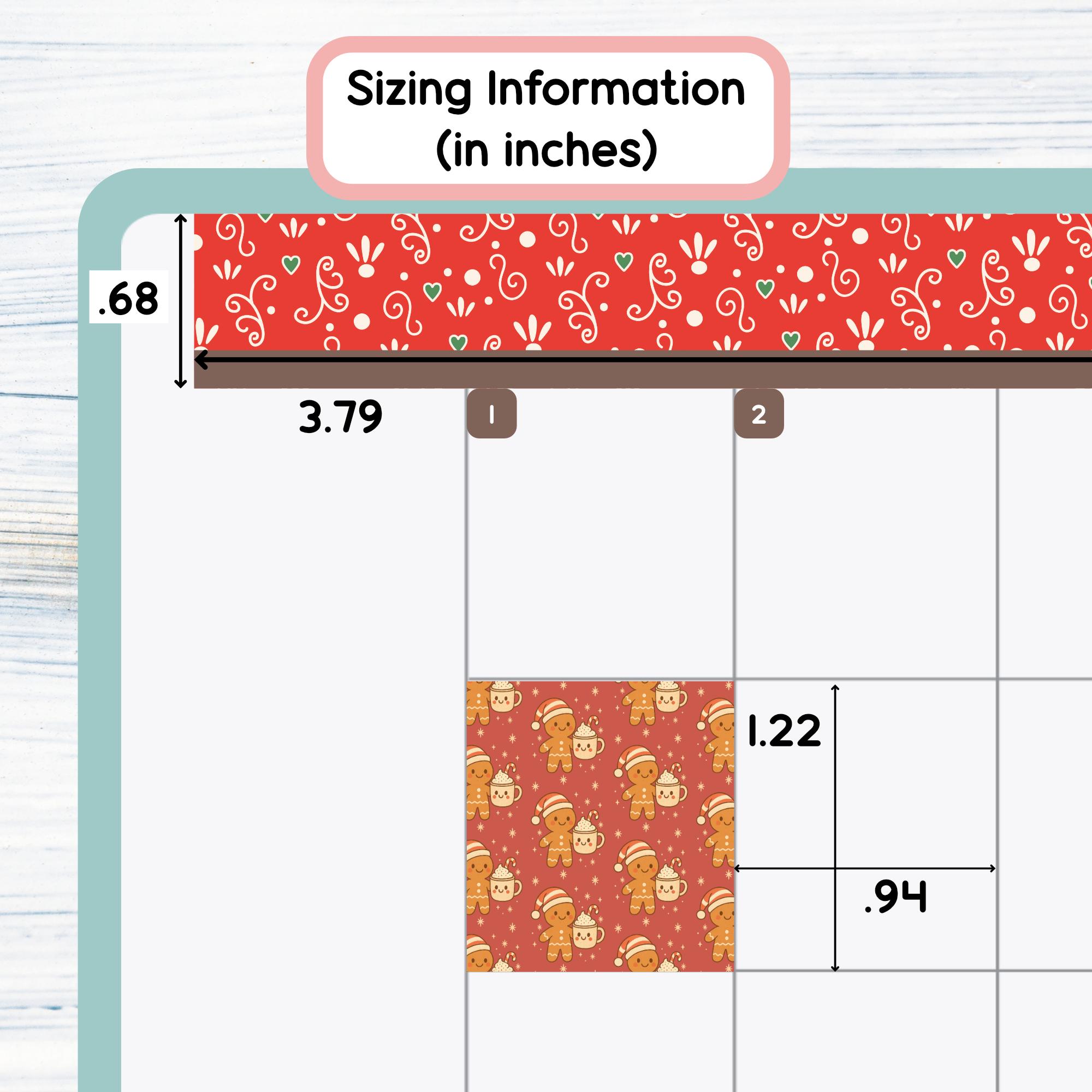 HP Mini Monthly - Sweet Holiday Printable Monthly Sticker Kit for Happy ...