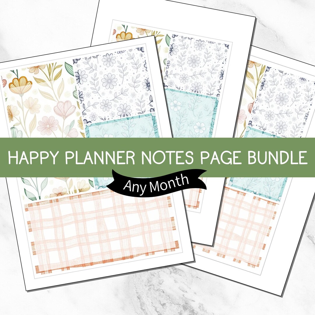 KIT 208 | Sweet Spring | Any Month | Notes Pages | HP BIG, Classic ...